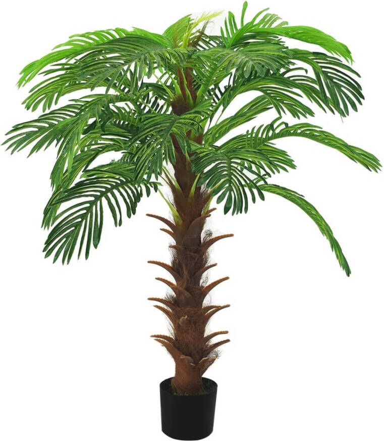 VidaXL Kunstplant met pot cycaspalm 140 cm groen