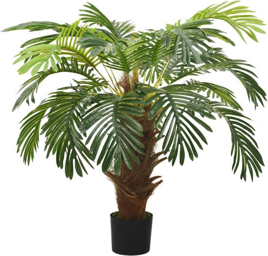 VidaXL Kunstplant met pot cycaspalm 90 cm groen
