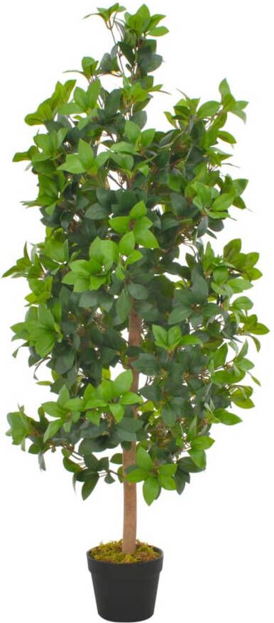 VidaXL Kunstplant met pot laurierboom 120 cm groen
