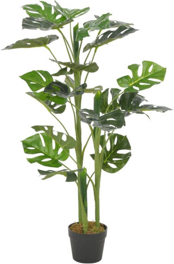 VidaXL Kunstplant met pot monstera 100 cm groen
