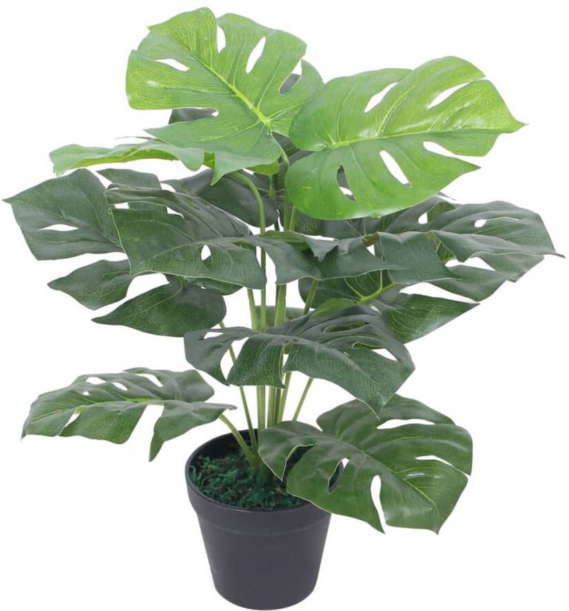 VidaXL Kunstplant met pot monstera 45 cm groen