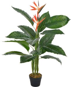 VidaXL Kunstplant met pot strelitzia 100 cm rood