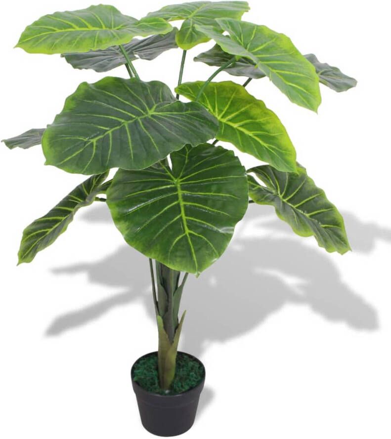 VidaXL Kunstplant taro met pot 85 cm groen