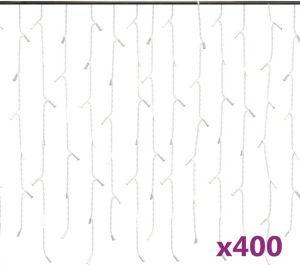 VidaXL Lichtgordijn Met 400 Led&apos;s En 8 Functies 10 M Blauw