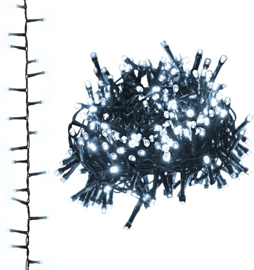 VidaXL Lichtslinger compact met 1000 LED&apos;s koudwit 25 m PVC