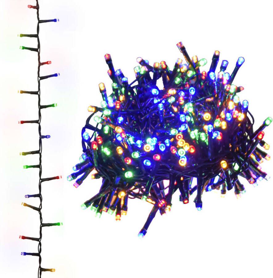 VidaXL Lichtslinger compact met 1000 LED&apos;s meerkleurig 25 m PVC