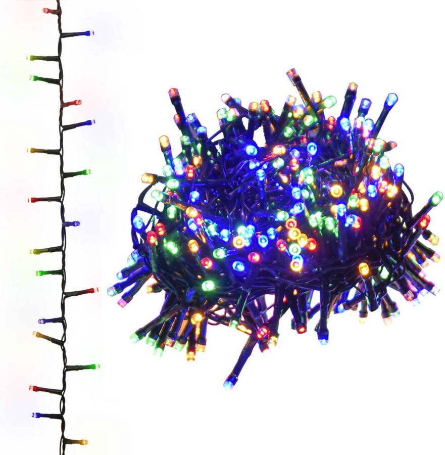VidaXL Lichtslinger compact met 3000 LED&apos;s meerkleurig 65 m PVC
