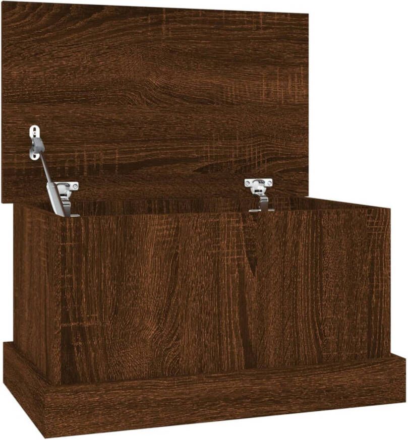 VidaXL Opbergbox 50x30x28 cm bewerkt hout bruineikenkleurig
