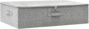 VidaXL Opbergbox 70x40x18 cm stof grijs