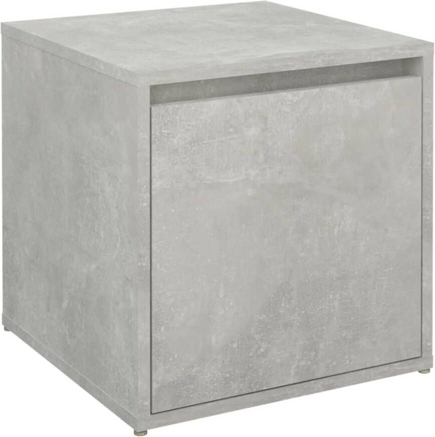 VidaXL Opbergbox met lade 40 5x40x40 cm bewerkt hout betongrijs