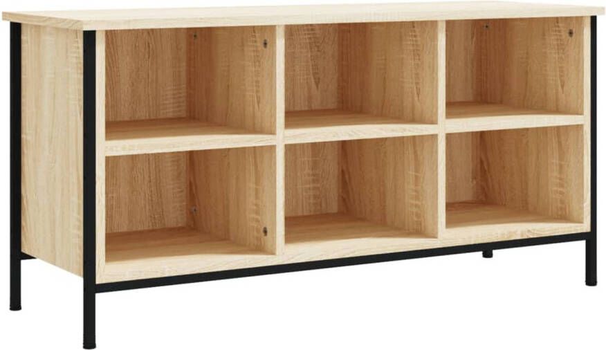 VidaXL Schoenenkast 100x35x50 cm bewerkt hout sonoma eikenkleurig