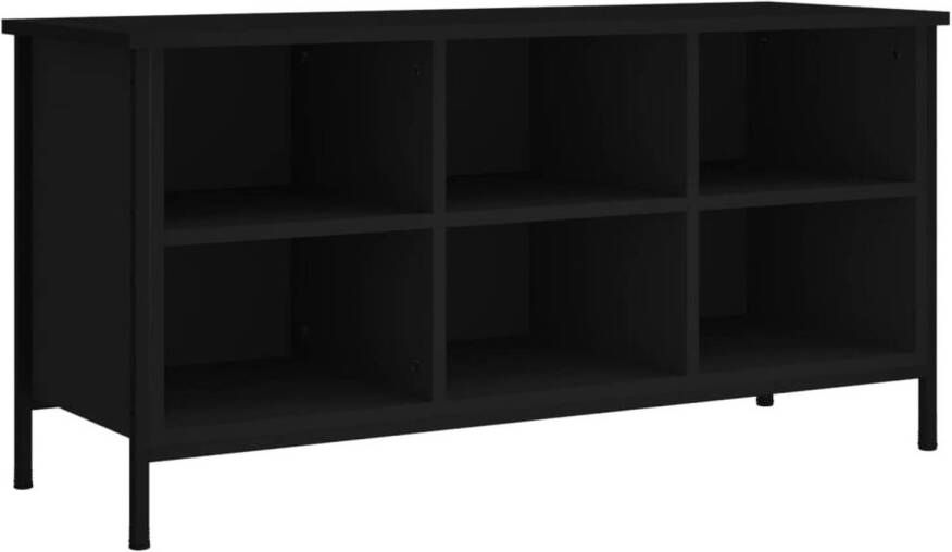 VidaXL Schoenenkast 100x35x50 cm bewerkt hout zwart