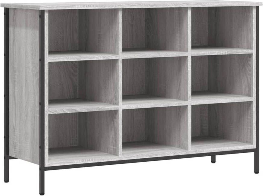 VidaXL Schoenenkast 100x35x70 cm bewerkt hout grijs sonoma eikenkleur