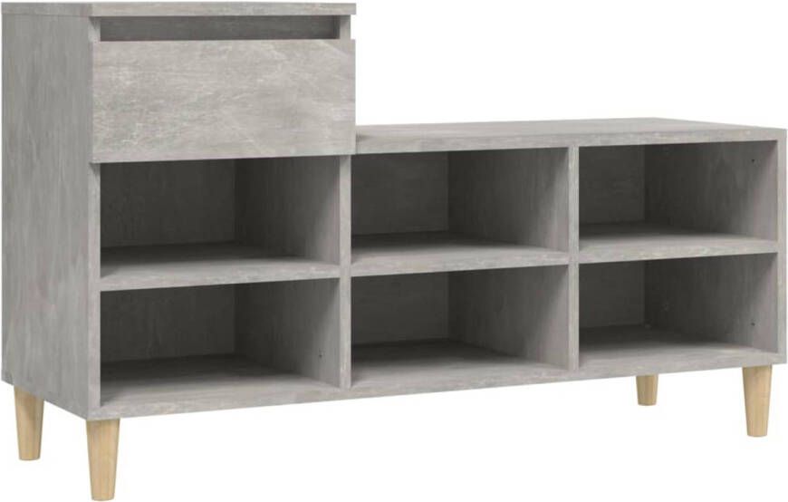 VidaXL Schoenenkast 102x36x60 cm bewerkt hout betongrijs