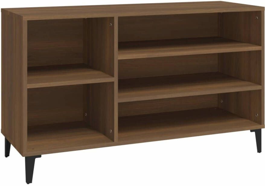 VidaXL Schoenenkast 102x36x60 cm bewerkt hout bruineikenkleurig