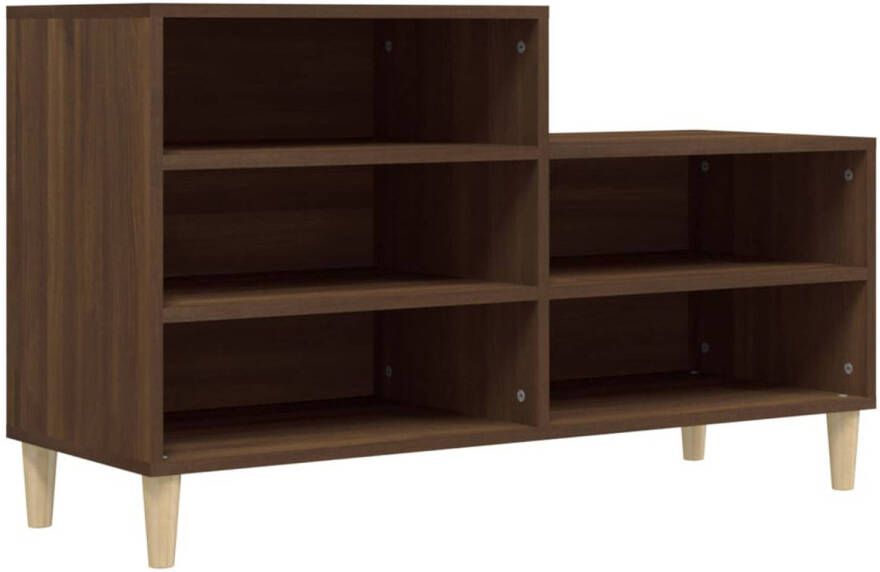 VidaXL Schoenenkast 102x36x60 cm bewerkt hout bruineikenkleurig