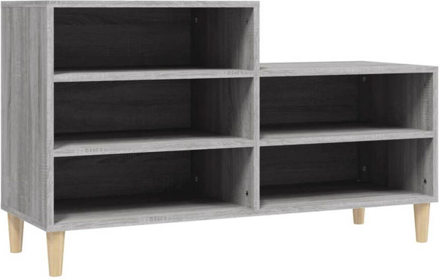 VidaXL Schoenenkast 102x36x60 cm bewerkt hout sonoma grijs