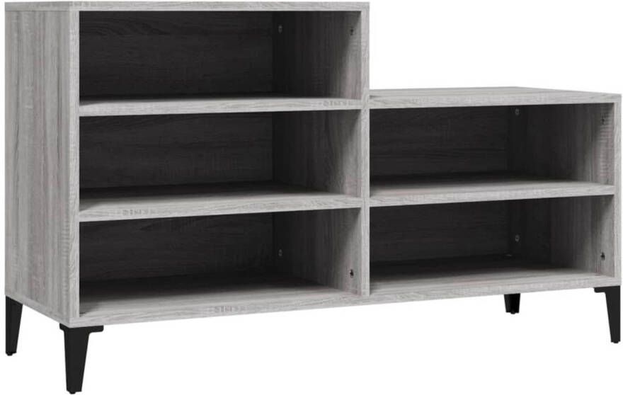 VidaXL Schoenenkast 102x36x60 cm bewerkt hout sonoma grijs