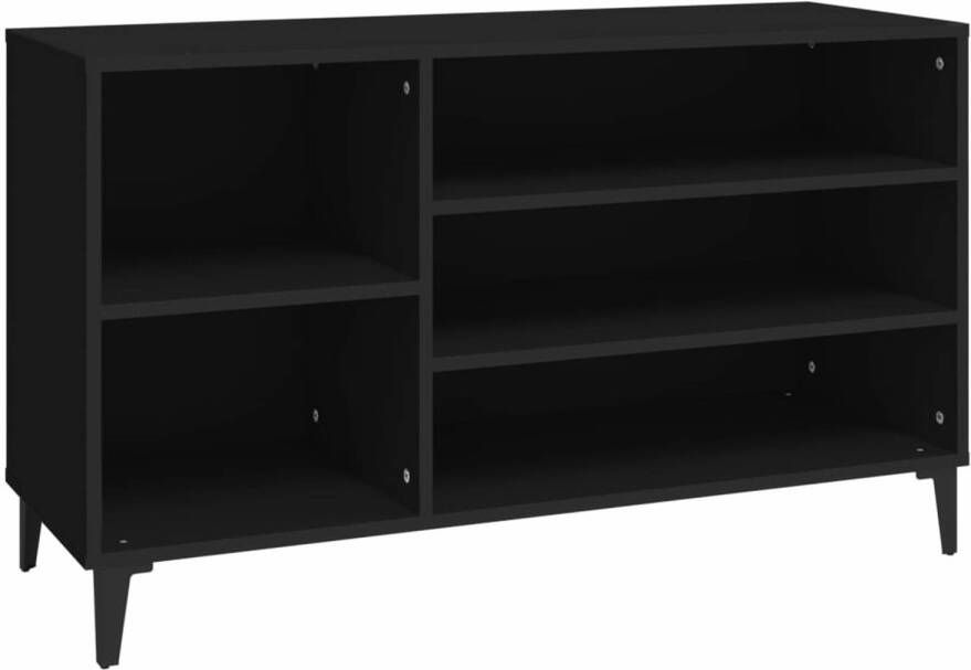 VidaXL Schoenenkast 102x36x60 cm bewerkt hout zwart