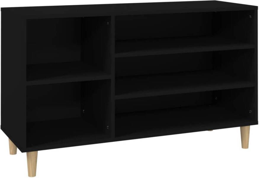 VidaXL Schoenenkast 102x36x60 cm bewerkt hout zwart