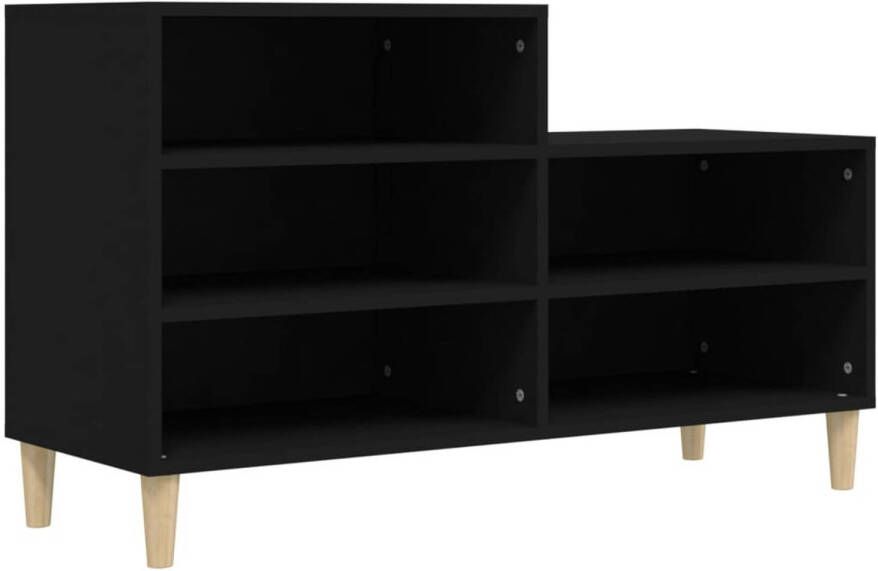 VidaXL Schoenenkast 102x36x60 cm bewerkt hout zwart