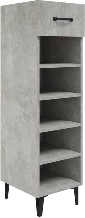 VidaXL Schoenenkast 30x35x105 cm bewerkt hout betongrijs