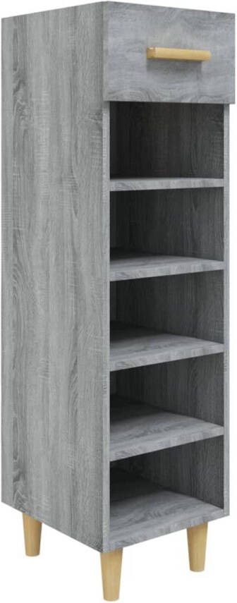 VidaXL Schoenenkast 30x35x105 cm bewerkt hout grijs sonoma eikenkleur