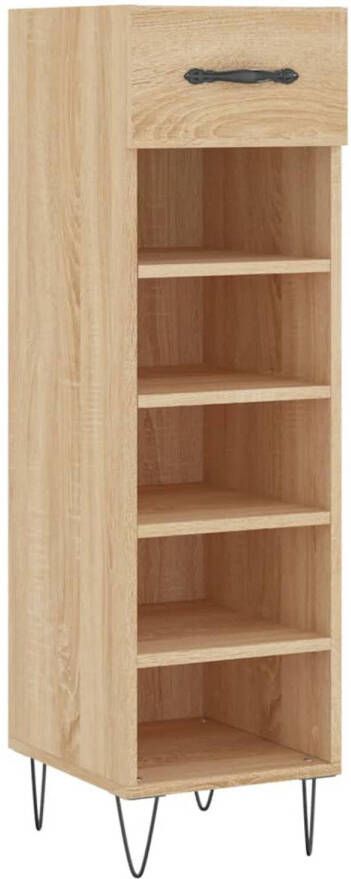 VidaXL Schoenenkast 30x35x105 cm bewerkt hout sonoma eikenkleurig