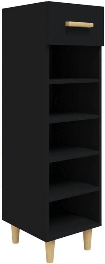 VidaXL Schoenenkast 30x35x105 cm bewerkt hout zwart