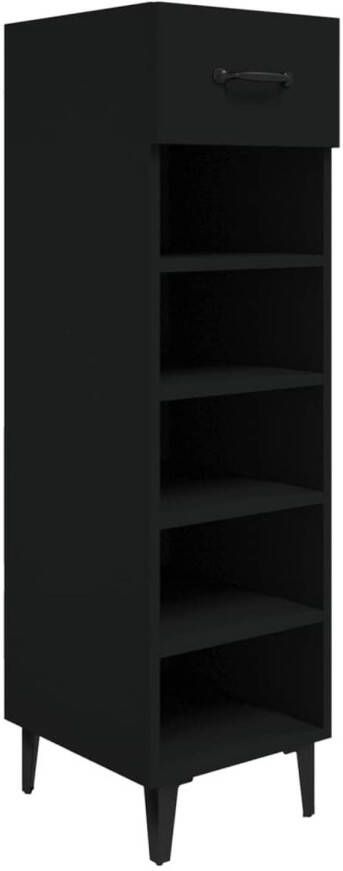 VidaXL Schoenenkast 30x35x105 cm bewerkt hout zwart