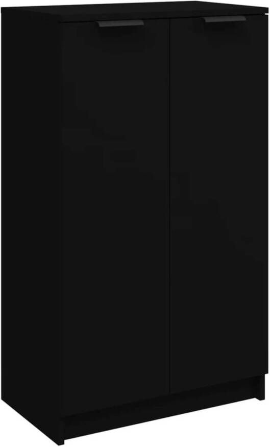 VidaXL Schoenenkast 59x35x100 cm bewerkt hout zwart