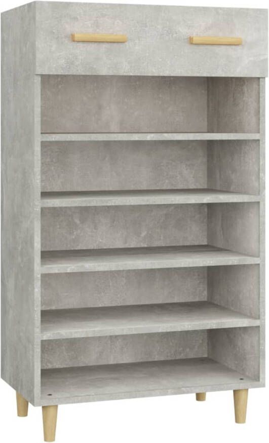 VidaXL Schoenenkast 60x35x105 cm bewerkt hout betongrijs