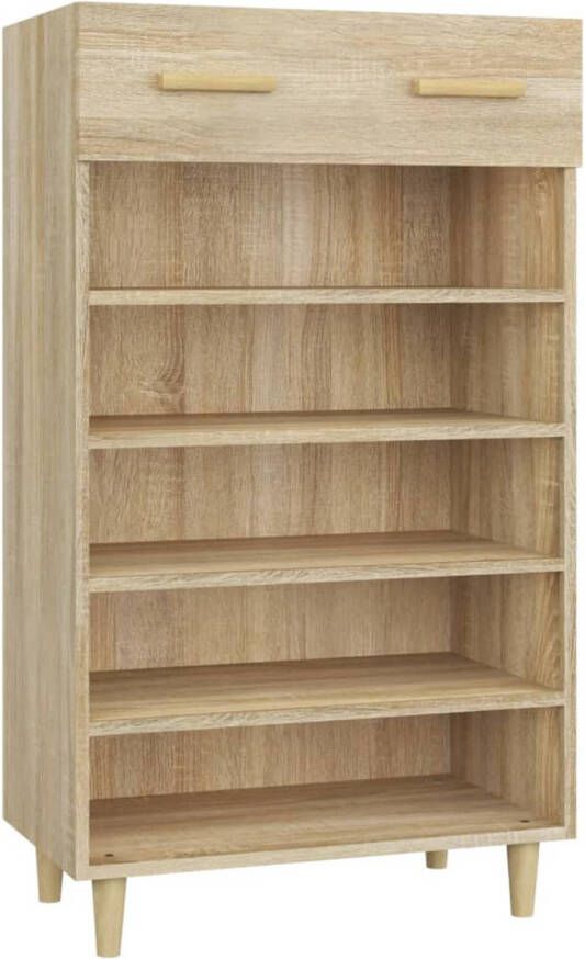 VidaXL Schoenenkast 60x35x105 cm bewerkt hout sonoma eikenkleurig