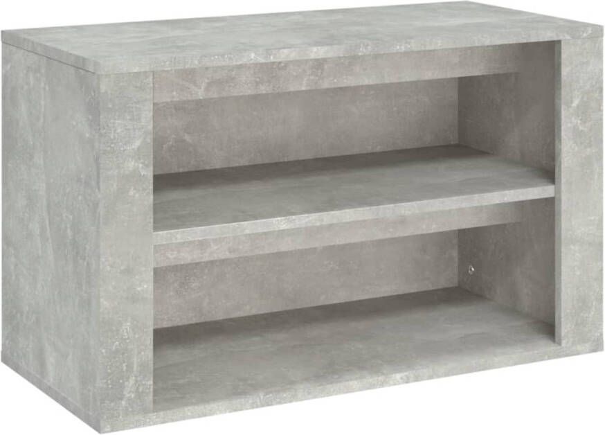 VidaXL Schoenenkast 75x35x45 cm bewerkt hout betongrijs