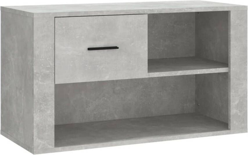 VidaXL Schoenenkast 80x35x45 cm bewerkt hout betongrijs