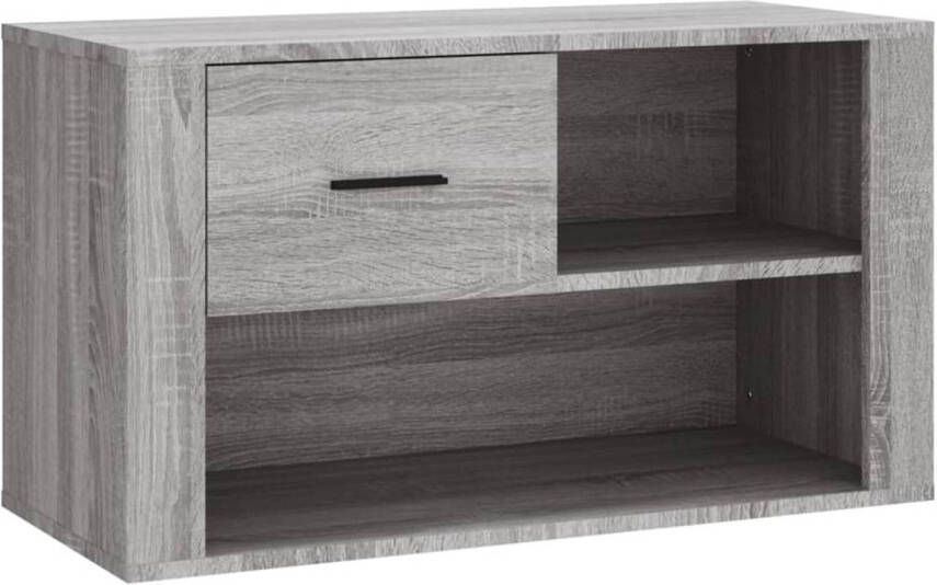 VidaXL Schoenenkast 80x35x45 cm bewerkt hout grijs sonoma