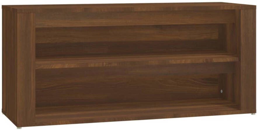 VidaXL Schoenenrek 100x35x45 cm bewerkt hout bruin eikenkleur