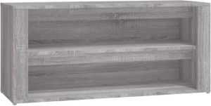 VidaXL Schoenenrek 100x35x45 cm bewerkt hout grijs sonoma eikenkleur