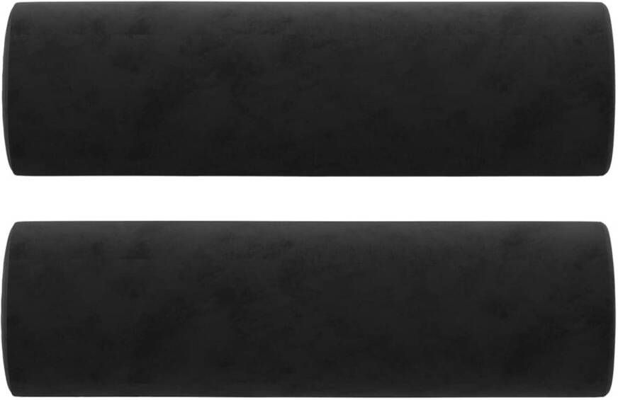 VidaXL Sierkussens 2 st 15x50 cm fluweel zwart