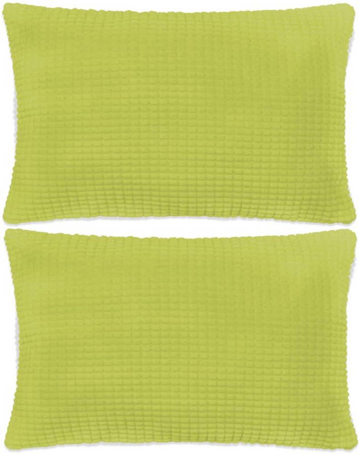 VidaXL Sierkussenset 40x60 cm velours groen 2-delig