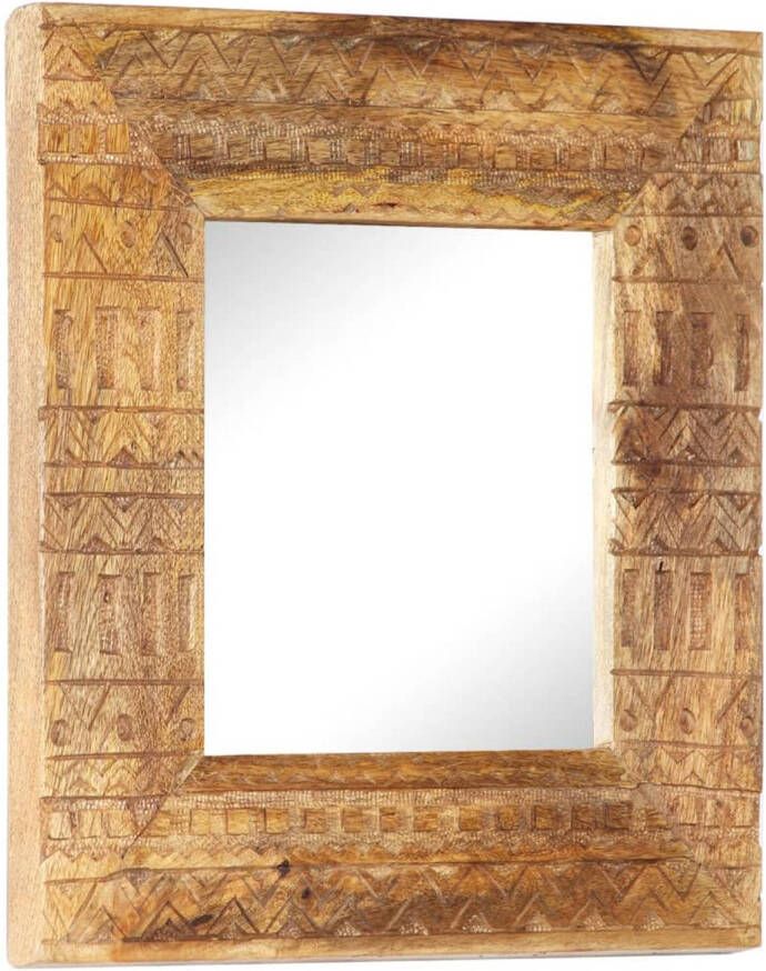 VidaXL Spiegel handgesneden 50x50x2 5 cm massief mangohout