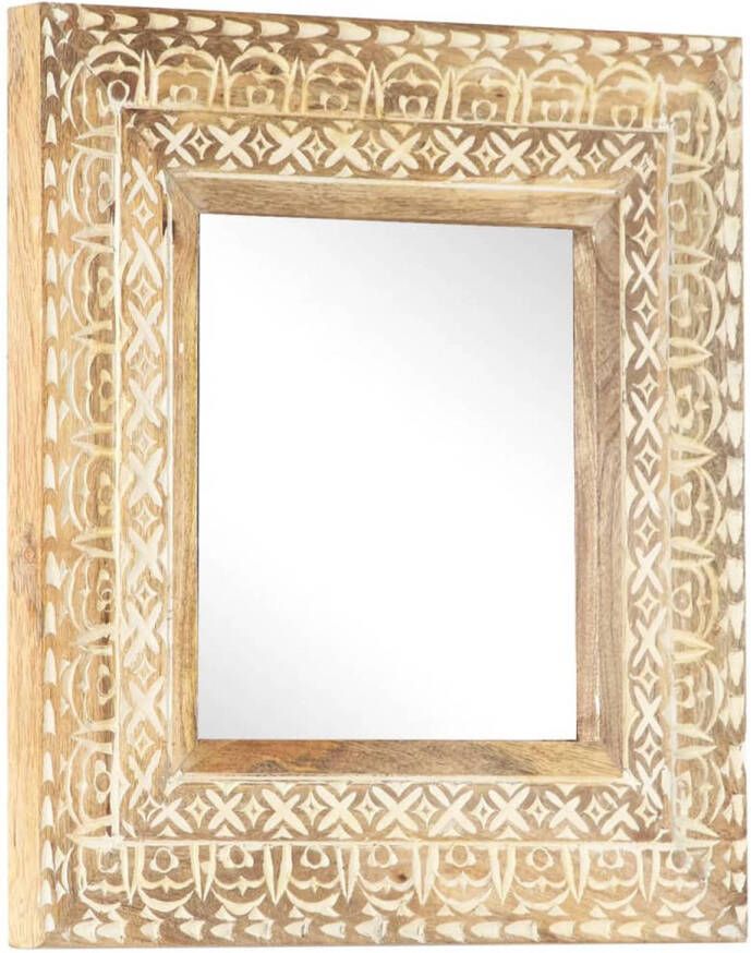 VidaXL Spiegel handgesneden 50x50x2 6 cm massief mangohout