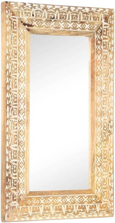 VidaXL Spiegel handgesneden 80x50x2 6 cm massief mangohout