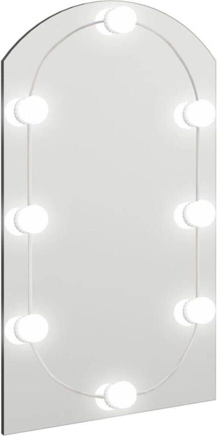 VidaXL Spiegel met LED-verlichting boog 70x40 cm glas