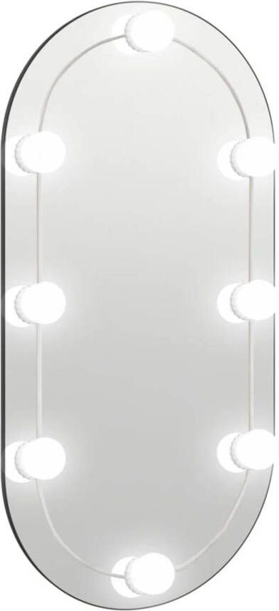 VidaXL Spiegel met LED-verlichting ovaal 80x40 cm glas