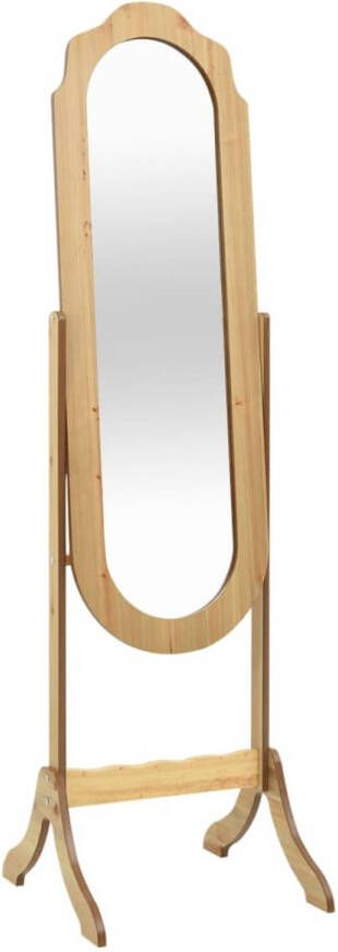 VidaXL Spiegel vrijstaand 45 5x47 5x160 cm bewerkt hout
