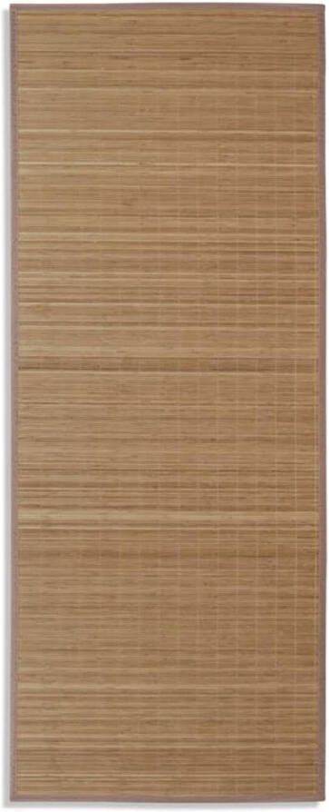 VidaXL Rechthoekige bamboe mat 80 x 200 cm (Bruin)