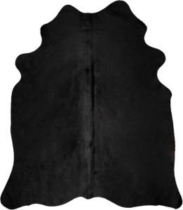 VidaXL Vloerkleed 150x170 cm echte runderhuid zwart