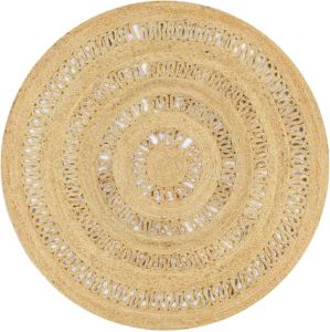 VidaXL Vloerkleed Handgemaakt 120 Cm Gevlochten Jute