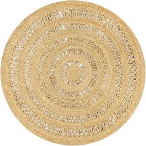VidaXL Vloerkleed Handgemaakt 150 Cm Gevlochten Jute